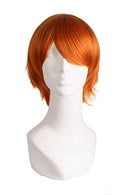 MapofBeauty 12"/30cm Role Play Cosplay Wig Costume (Golden Orange)