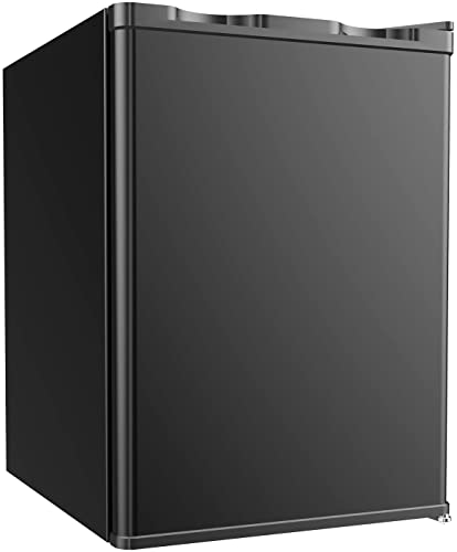 Compact Refrigerator, 73L Portable Freezer Fridge, Adjustable Mechanical Thermostat with Chiller, Reversible Doors, Black