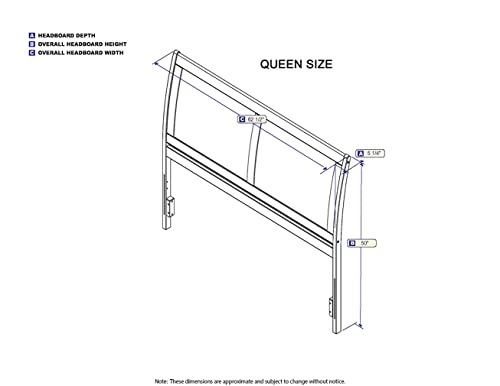 (Queen, Antique Walnut) - Portland Headboard, Queen, Antique Walnut