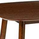 Bass Mid Century Modern Square Faux Wood Dining Table, Walnut Finish