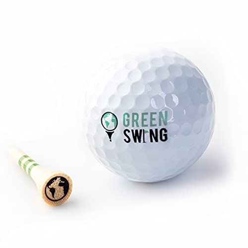 Green Swing 38mm Bamboo Golf Tees Green