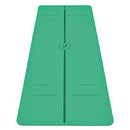 Liforme Evolve Yoga Mat – Free Yoga Bag Included - Patented Alignment System, Warrior-like Grip, Non-slip, Eco-friendly and Biodegradable, sweat-resistant, long, wide and 4.2mm thick mat for comfort - Green