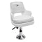 Wise 8WD015-6-710 Standard Pilot Chair with Cushions, 12-18" Adjustable Height Pedestal and Seat Slide, White