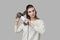 Remington Hydraluxe Volumising Blow Dry Brush, AS8901AU, 1200W, 2-In-1 Hair Dryer and Volumiser, Hot Air Brush, Moisture Lock Ceramic-Coated Oval Barrel, 3 Heat & 2 Speed Settings, White