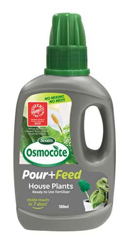 Scotts Osmocote Pour and Feed House Plants 500ml - Use with Houseplants - Results in 7 Days - Easy Pour Measuring Cap - Suitable for All Indoor Plants