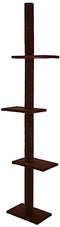 Cat Craft 12400301DCCOM Three Tier Floor-to-Ceiling Cat Tree, Dark Chocolate Brown