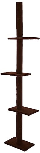 Cat Craft 12400301DCCOM Three Tier Floor-to-Ceiling Cat Tree, Dark Chocolate Brown
