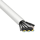 D-Line 1D5025W Maxi Trunking, Decorative TV Cable Tidy, Electrical Wire Cover, Popular Cord Management Solution - 50mm (W) x 25mm (H) - White (1-Meter Length)