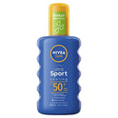 NIVEA SUN Ultra Sport Cooling & Non-Greasy 4 Hour Water Resistant Sunscreen Spray Lotion. Made in Australia, SPF50+, 200ml (86042)