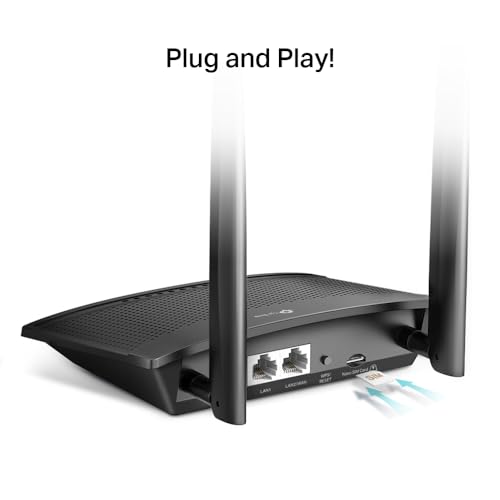 TP-Link 4G LTE Cat4 Router w/ B5 Supported - Wireless N300, 4G/3G Network SIM Slot Unlocked, No Configuration Required (TL-MR100) | AU Version |