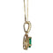 Gin & Grace 10K Yellow Gold Natural Zambian Emerald Pendant With Natural Diamonds For Women Ethically, Authentically & Organically Sourced Pear-Cut Emerald Hand-Crafted Jewelry For Her