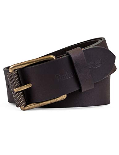 Timberland PRO Men's 40mm Workwear Leather Belt, Dark Brown/Roller Buckley, 52