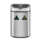 Maxkon 80L Motion Sensor Bin Dual Compartment Kitchen Smart Bin Stainless Steel Waste Garbage Bin Sliver