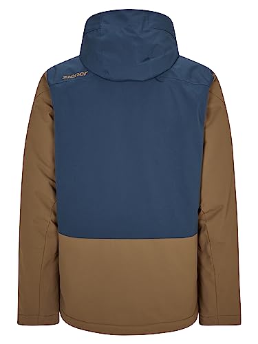 Ziener Men's Tafar Ski Snowboard Jacket, Breathable, Waterproof, walnut dob, 52