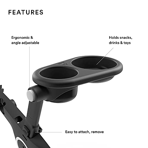 Stokke Stroller Snack Tray, Black - Keeps Cups, Food & Toys Within Child's Reach - Easy to Attach, Remove & Clean - Adjustable Angles - Compatible with Stokke Xplory & Trailz Strollers