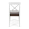 Christopher Knight Home Roshan Farmhouse Acacia Wood Dining Chairs, White/Walnut 21D x 17.75W x 35.5H Inch