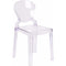 Flash Furniture Ghost Chair with Tear Back in Transparent Crystal