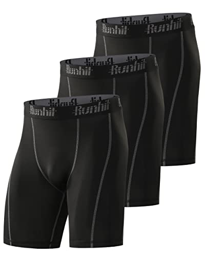Runhit Compression Shorts Men Underwear Spandex Running Shorts Workout Athletic