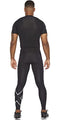 2XU Men's Core Compression T-Shirt - Enhance Performance and Recovery - Black/Silver - Size Small