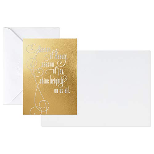 Hallmark Religious Boxed Christmas Cards Assortment, Gold Foil (48 Cards with Envelopes)