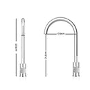 Cefito Kitchen Tap, 360° Gooseneck Sink Mixer Taps Spray Head Rotating Faucet Water Aerator for Home Bathroom Laundry, Brass Body Hot and Cold Switch Silver