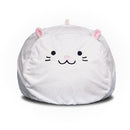 Furry Bean Bag Cover, Creative Kids Bean Bag Chair Cover, Faux Fur Bean Bag for Toddler, Teens and Adults 32x32x18in (Pinky Cat)