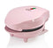 Bestron Mini Waffle Maker for Classic Waffles, Small Waffle Maker with Non-Stick Coating, for Kids Birthdays, Family Parties, Easter or Christmas, Retro Design, 550 Watt, Pink