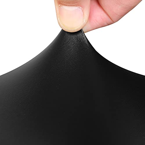 SearchI Waterproof PU Leather Dining Chair Covers Set of 6, Stretch Oilproof Parsons Chair Slipcovers Removable Washable Kitchen Chair Protector for Dining Room (Black)