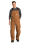 Carhartt mens Loose Fit Firm Duck Insulated Bib Overall, Carhartt Brown, Medium Short