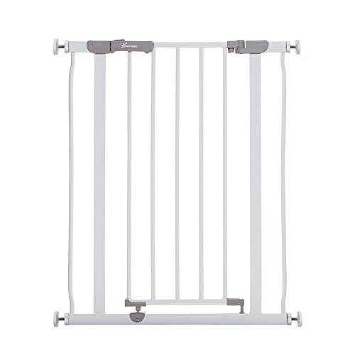 Dreambaby Ava Slimline Baby Safety Gate - Secure & Extendable Pressure Mounted Gate for Stairs and Dogs - 61-68cm Wide & 76cm Tall - White
