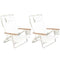 Business & Pleasure Co. Holiday Tommy Chairs - Set of 2 Reclining Backpack Beach Chairs - Antique White, 2-Pack