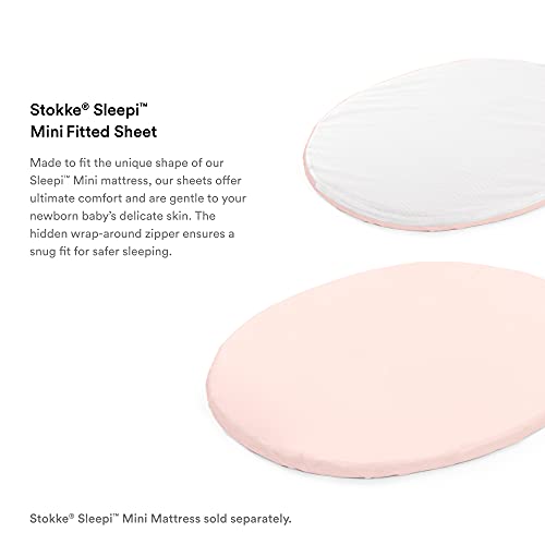 Stokke Sleepi Mini Fitted Sheet (Peachy Pink)