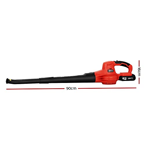 Giantz Cordless Leaf Blower, 20V Petrol Handheld Blowers Vacuums Cleaner with Battery and Charger Outdoor Garden Tool, Lightweight 2 Speed Narrow Nozzle Black