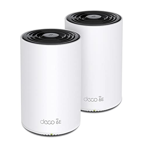 TP-Link Deco XE75 Pro Mesh WiFi 6E Router, Pack of 2