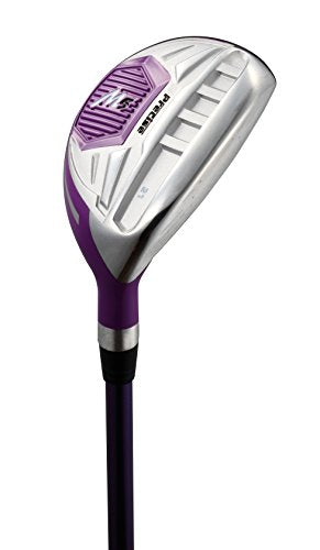 Precise Top Line Ladies Purple Right Handed M5 Golf Club Set, 460cc Driver, 3 Wood, 21* Hybrid, 5, 6, 7, 8, 9, PW Stainless Steel Irons, Putter, Graphite Shafts for Woods & Irons +Stand Bag + 3 Covers