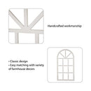 glitzhome Window Frame Wall décor Rustic Arch Wooden Window Pane Country Farmhouse Decorations 36" H x 20" L