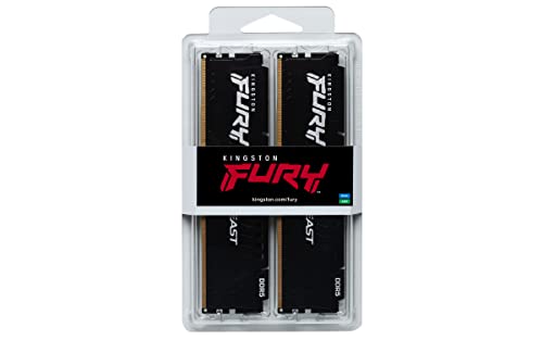 Kingston Intel XMP Fury Beast 16 GB (2 x 8 GB) 5200MT/s DDR5 CL40 Desktop Gaming RAM Memory