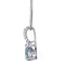 Gin and Grace 10K White Gold Genuine Aquamarine Pendant with Diamonds for women | Ethically, authentically & organically sourced (Trillion-Cut) shaped Aquamarine hand-crafted jewelry for her | Aquamarine Necklace for women