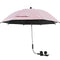 Baby Stroller Umbrella 360° UV Protection Pram Umbrella Universal Baby Stroller Parasol with Adjustable Clamp and Flexible Arm Waterproof Baby Carriages Umbrella for Bike Wheelchair Beach Chair sw (85cm pink)