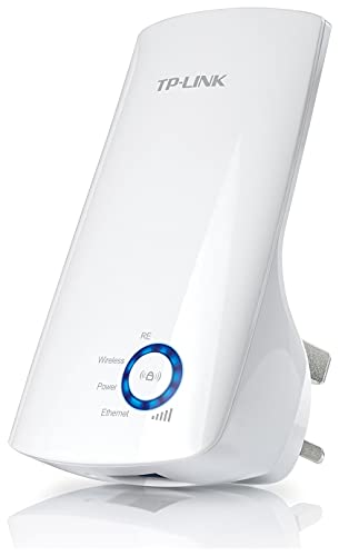 TP-Link TL-WA850RE N300 Universal Range Extender, Broadband/Wi-Fi Extender, Wi-Fi Booster/Hotspot with 1 Ethernet Port, Plug and Play, Built-in Access Point Mode, UK Plug, White (UK Version)