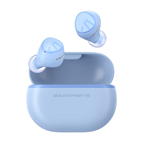 SoundPEATS Mini HS Wireless Earbuds - Hi-Res Audio with LDAC, AI Noise Cancelling Mic, Multipoint Connection, 36 Hours, Bluetooth 5.3 Earphones, HiFi Stereo Sound Lightweight (Purple)