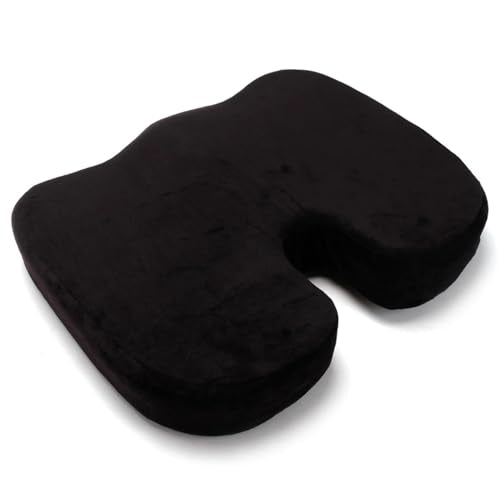 GYB Seat Cushion,Durable Memory Foam Office Chair Cushion, Seat Cushions for car seat Driver, Butt Pillow for Sitting Desk Chair, Black