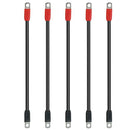 OXTOUF DS Golf Cart Battery Cable Set for Club Car 36V/48V Golf Buggies, 4 AMG Heavy Duty Flexible Battery Cables with Cast Plastic Wrapped Lugs, Durable and Easy to Bend, 5 Pcs