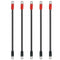 OXTOUF DS Golf Cart Battery Cable Set for Club Car 36V/48V Golf Buggies, 4 AMG Heavy Duty Flexible Battery Cables with Cast Plastic Wrapped Lugs, Durable and Easy to Bend, 5 Pcs