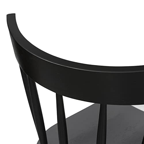 Poly & BARK HAVA Dining Chair,Oak, Black