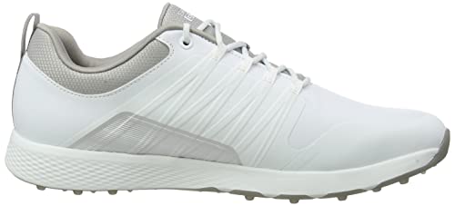 Skechers Men's Elite 4 Victory Spikeless Golf Shoe, White/Grey, 13 Wide