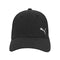 PUMA Unisex Stretch Fit Baseball Cap, Black/Silver, Small-Medium US
