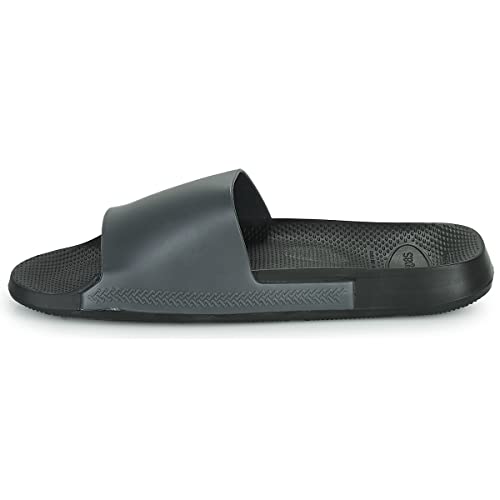 Havaianas Unisex's Slide Classic Metallic Flip-Flop, Black, 10 US