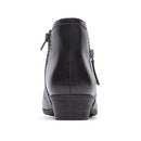 Rockport Women's Carly Bootie Ankle Boot, Black Leather, 6.5 Wide