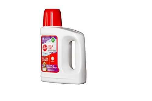 Hoover Paws & Claws Anti-Bacterial, Disinfects & Deodorizes Pet Messes, Deep Cleans & Kills Germs, Carpet Cleaning Solution, 1 Litre